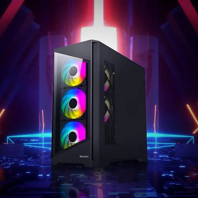 Alt view image 4 of 6 - VTG Gaming PC Desktop Ryzen5 7600 (6 Core up to 5.1GHz 5nm),AMD RX 6750 XT 12G, 1TB NVME SSD, 32GB DDR5 RAM , 650 PSU Wi-Fi, Windows 11 Home 64-bit