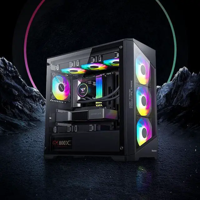 Alt view image 6 of 6 - VTG Gaming PC Desktop Ryzen5 7600 (6 Core up to 5.1GHz 5nm),AMD RX 6750 XT 12G, 1TB NVME SSD, 32GB DDR5 RAM , 650 PSU Wi-Fi, Windows 11 Home 64-bit