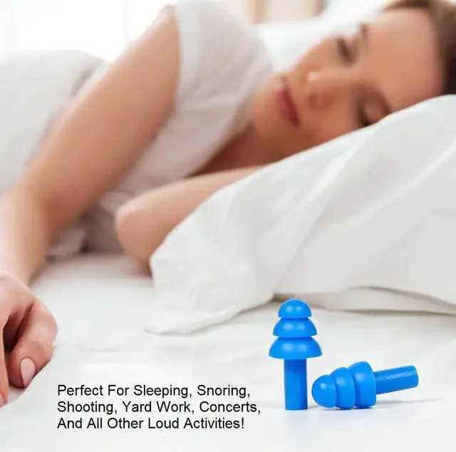 Alt view image 2 of 7 - 100 Pairs of Soft Silicone Reusable Washable Ear Plugs for Sleeping Swimming Noise Hearing Protection Earplugs Music Concerts Construction Shooting Hunting Motor Sports