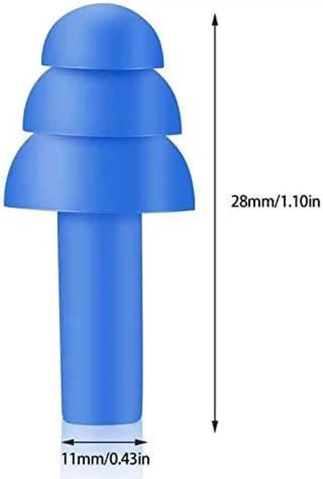 Alt view image 7 of 7 - 100 Pairs of Soft Silicone Reusable Washable Ear Plugs for Sleeping Swimming Noise Hearing Protection Earplugs Music Concerts Construction Shooting Hunting Motor Sports