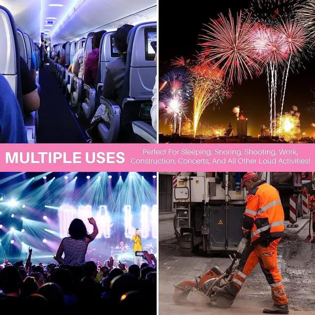 Alt view image 5 of 5 - 200 Pairs of Small Foam Ear Plugs - 30dB for Small Ear Canal Noise Cancelling Calmer Disposable Soft for Kids Women