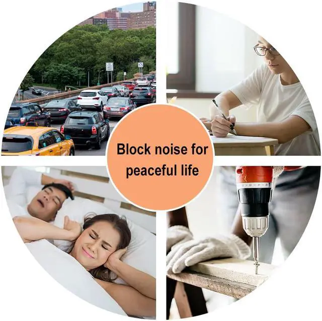 Alt view image 4 of 5 - 200 Pairs of Quality Foam Earplugs - 32dB Noise Cancelling Sound Blocking Calmer Soft High Decibel Ear Plugs for Sleeping Travel Loud Music Concert Shooting Work Construction Safety Hearing Protection