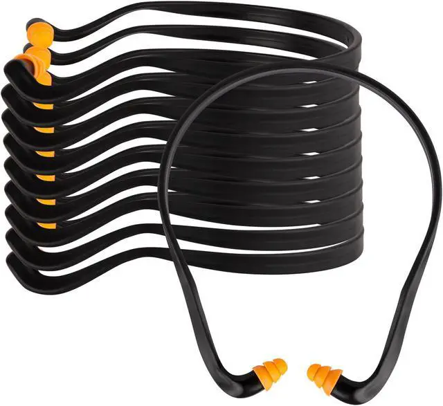 Main image of 10 Pairs Soft Banded Silicone Reusable Washable Ear Plugs for Sleeping Swimming Noise Hearing Protection Earplugs Music Concerts Construction Shooting Hunting Motor Sports