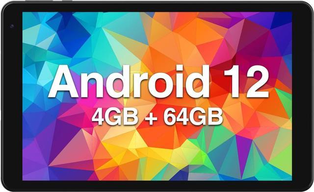 Fusion5 2023 New 10.1" Android 12 Tablet, F202 Full HD Ultra Slim Tablet PC (Google Certified, 64GB Storage, 4GB RAM, Quad Core WiFi, Bluetooth, 1920x1200 IPS Screen, Type C, 13MP &