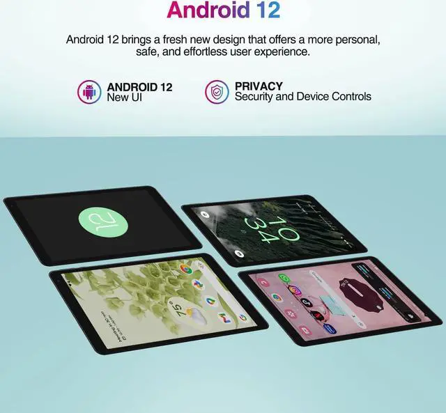 Alt view image 3 of 6 - Fusion5 2023 New 10.1" Android 12 Tablet, F202 Full HD Ultra Slim Tablet PC (Google Certified, 64GB Storage, 4GB RAM, Quad Core CPU, WiFi, Bluetooth, 1920x1200 IPS Screen, Type C, 13MP & 5MP Cameras)