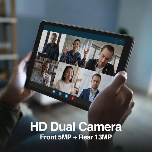 Alt view image 6 of 6 - Fusion5 2023 New 10.1" Android 12 Tablet, F202 Full HD Ultra Slim Tablet PC (Google Certified, 64GB Storage, 4GB RAM, Quad Core CPU, WiFi, Bluetooth, 1920x1200 IPS Screen, Type C, 13MP & 5MP Cameras)
