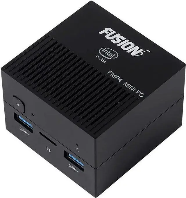 Alt view image 2 of 5 - Fusion5 FMP4 Mini PC Windows 11 Pro - Intel Quad Core Mini Computer, 128GB Storage and 8GB RAM - Mini Desktop Computer with Dual Band WiFi, HDMI, USB 3.0, Micro SD Card Slot - Small & Portable
