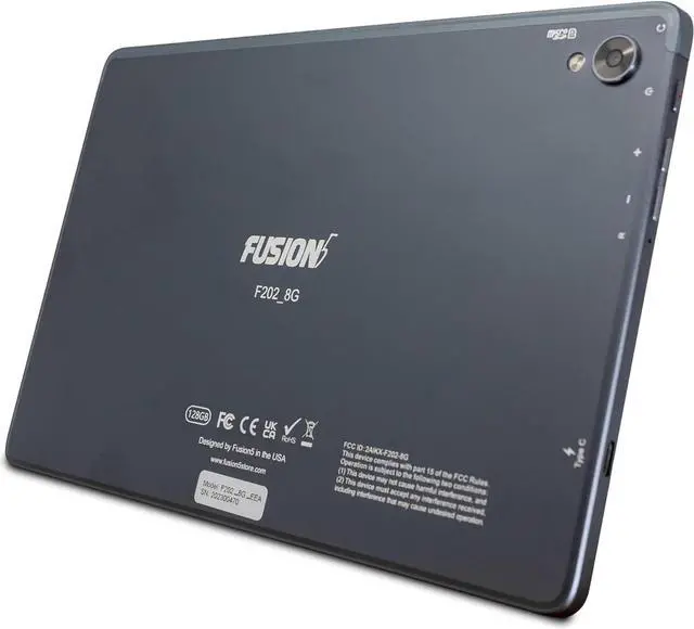 Alt view image 2 of 7 - Fusion5 F202_8G 10.1" Android 13 Tablet (Google Certified 2023 Model), Full HD IPS Display, Octa-Core CPU, 8GB RAM + 128GB Storage, Dual Band Wi-Fi, Bluetooth, USB Type-C, 13MP & 5MP Cameras, 10 Inch