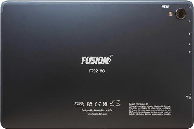 Alt view image 3 of 7 - Fusion5 F202_8G 10.1" Android 13 Tablet (Google Certified 2023 Model), Full HD IPS Display, Octa-Core CPU, 8GB RAM + 128GB Storage, Dual Band Wi-Fi, Bluetooth, USB Type-C, 13MP & 5MP Cameras, 10 Inch