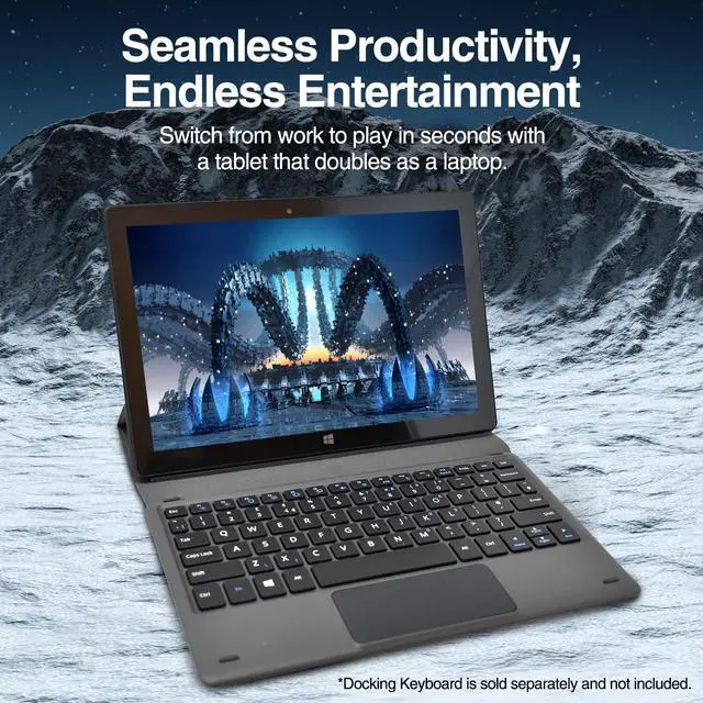 Alt view image 5 of 6 - Fusion5 10.1" Windows 11 Tablet PC - Ultra Slim Tablet Computer - 4GB RAM, 64GB Storage, USB 3.0, Micro HDMI, IPS HD Display, Dual Cameras, Bluetooth