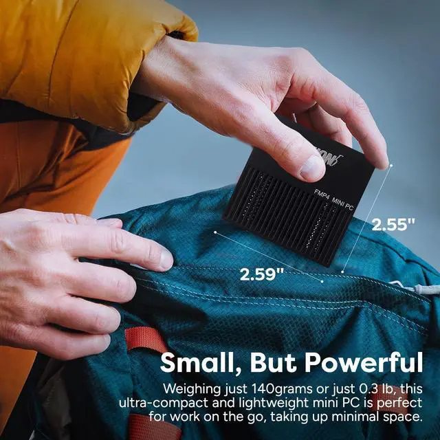 Alt view image 4 of 6 - Fusion5 Mini PC Windows 11 Pro Computer - 128GB Storage, 8GB RAM, Intel Quad Core - Small & Portable Desktop Mini Computer with Dual Band WiFi, HDMI, USB 3.0, Micro SD Card Slot