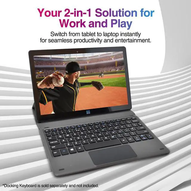 Alt view image 5 of 6 - Fusion5 10 Inch Windows 11 Full HD Tablet PC - Ultra Slim Tablet Computer - 8GB RAM, 256 GB Storage, 10.1" Inch Display, 5G WiFi, Quad-Core CPU, Micro HDMI, USB 3.0, Dual Cameras