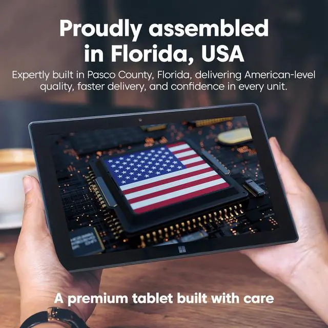 Alt view image 2 of 7 - Fusion5 Built in USA 10.1" Windows 11 Professional Full HD Tablet PC - 8GB RAM, 256GB SSD, Intel Quad-Core, Ultra Slim, 10 Inch Windows Tablet, USB, HDMI - 2 Year Full Warranty with Accidental Damage