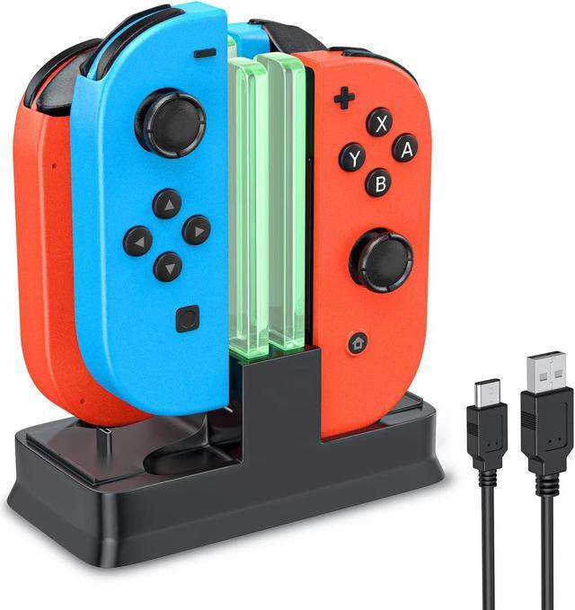 Joy-Con Charging Accessories for Nintendo Switch, LED Pro Controller Charger Stand with USB Cable,Gaming Joystick Docking Station Nintendo Switch Accessories - Newegg.com