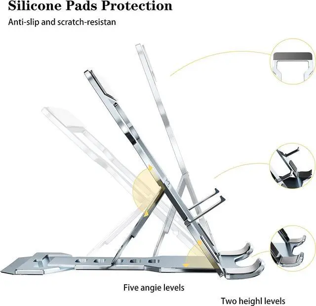 Alt view image 3 of 6 - AISIERONE Phone Stands for Desk, Portable Tablet Stand, Aluminum Cell Phone Stand for All Smartphone, Welcome to consult