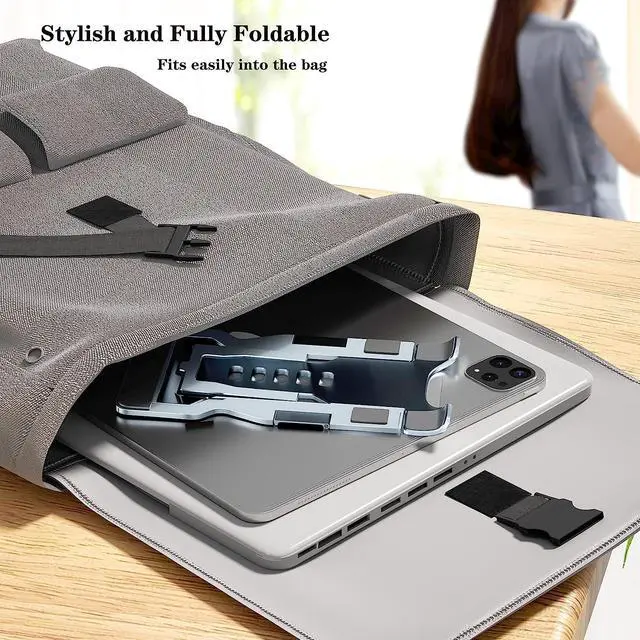 Alt view image 5 of 6 - AISIERONE Phone Stands for Desk, Portable Tablet Stand, Aluminum Cell Phone Stand for All Smartphone, Welcome to consult