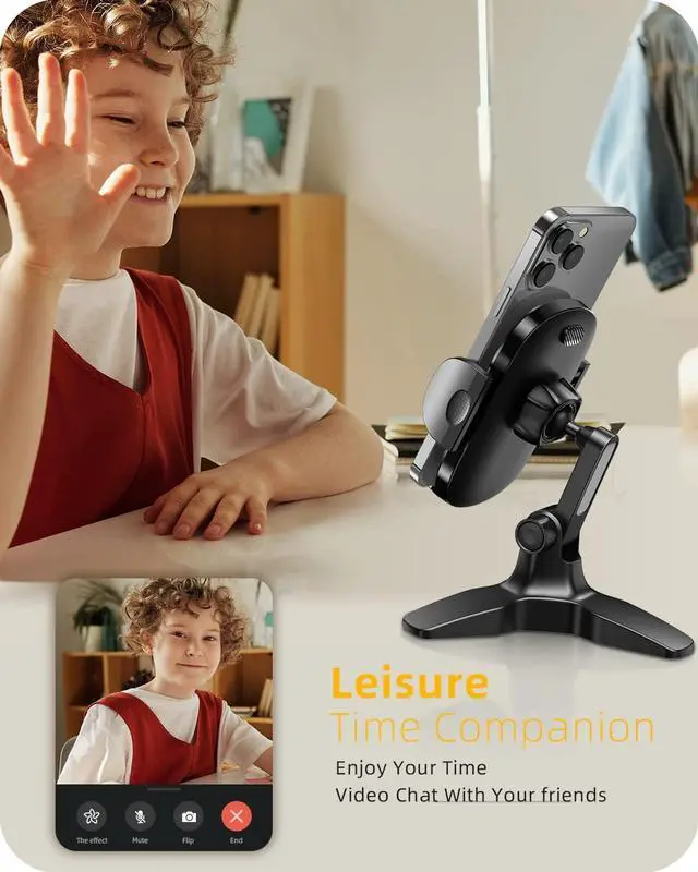 Alt view image 2 of 6 - APPS2Car Cell Phone Stand for Desk Adjustable Desktop Phone Stand Thick Case Friendly Cellphone Holder Desk Heavy Duty Phone Cradle for Video Recording Office Home Compatible with 4.7-7 Smartphone