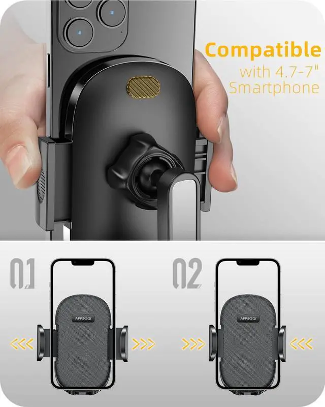 Alt view image 6 of 6 - APPS2Car Cell Phone Stand for Desk Adjustable Desktop Phone Stand Thick Case Friendly Cellphone Holder Desk Heavy Duty Phone Cradle for Video Recording Office Home Compatible with 4.7-7 Smartphone
