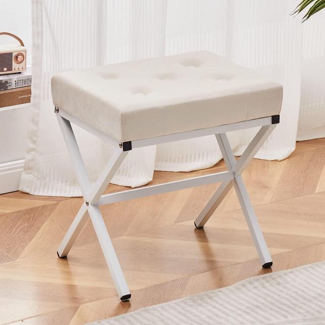 1pc Modern Simple Solid Wood White Dressing Table Chair - Temu