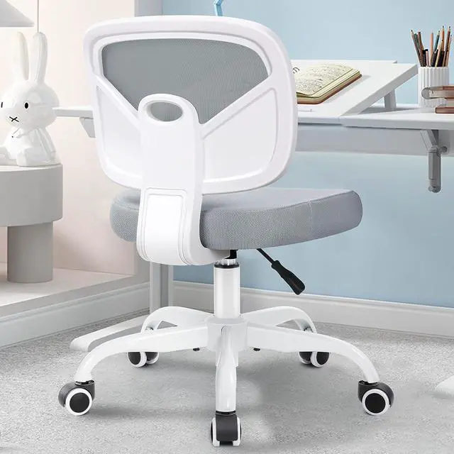 Alt view image 7 of 7 - Primy Kids Desk Chair, Pink Study Chair for Boys Girls with Height Adjustable, Swivel Mesh Task Student Chairs for 4-12, Growing Teen Office Chair for Home/School/Office(Gray)
