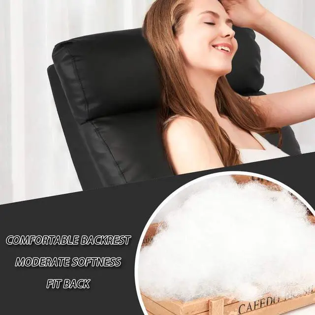 Alt view image 2 of 7 - FDW Recliner Chair for Living Room Home Theater Seating Single Reclining Sofa Lounge with Padded Seat Backrest (Black), Welcome to consult