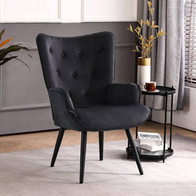 Furniliving Velvet Accent Chair Modern