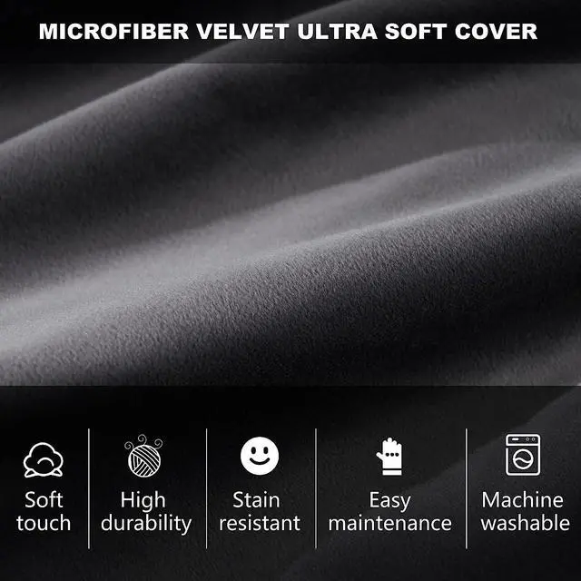 Alt view image 5 of 7 - HABUTWAY Bean Bag Chair 3Ft Luxurious Velvet Ultra Soft Fur with High-Rebound Memory Foam for Adults Plush Lazy Sofa with Fluffy Removable Sponge 3'(Grey), Welcome to consult