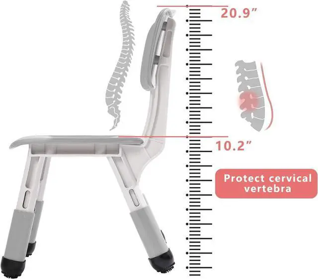 Alt view image 5 of 7 - Adjustable Kid Chairs Indoor 3 Level Adjustable Suitable for Children Age 2-6. Maximum Load-Bearing 220LBS Suitable for Family Classroom and Nursery Child Seat Set (2-Pack-Grey)