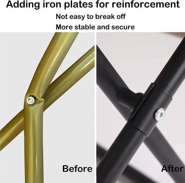 Alt view image 4 of 7 - Tiita Comfy Saucer Chair, Soft Faux Fur Oversized Folding Accent Chair, Lounge Lazy Chair for Kids Teens Adults, Metal Frame Moon Chair for Bedroom, Living Room, Dorm Rooms, X-Large, Grey