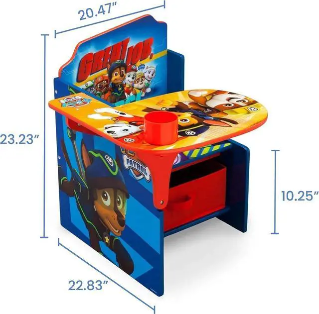 Alt view image 6 of 7 - Delta Children Chair Desk With Storage Bin, Nick Jr. PAW Patrol