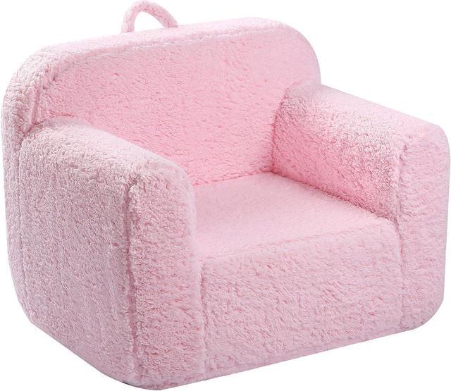 Main image of Kids Snuggly-Soft Sherpa Chair, Cuddly Toddler Foam Chair for Boys and Girls, Pink