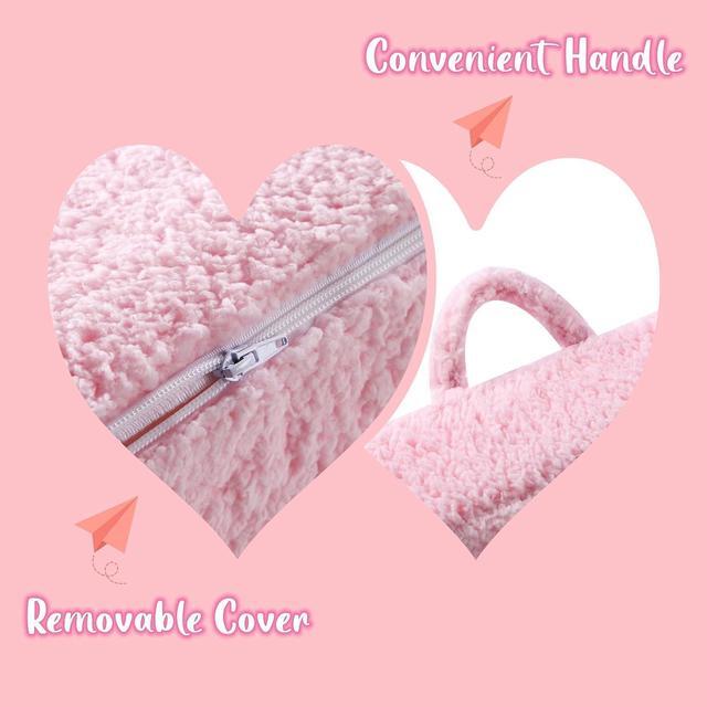 Alt view image 7 of 7 - Kids Snuggly-Soft Sherpa Chair, Cuddly Toddler Foam Chair for Boys and Girls, Pink