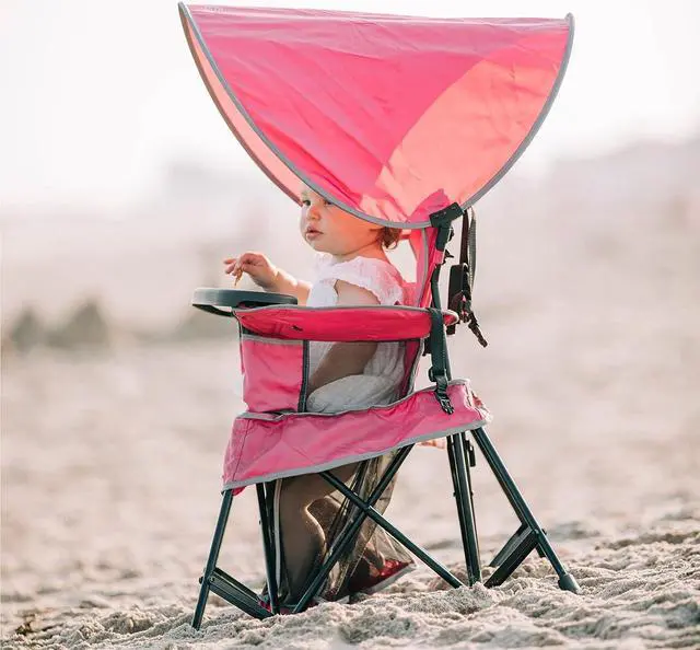 Alt view image 6 of 6 - Baby Delight Go with Me Venture Portable Chair | Indoor and Outdoor | Sun Canopy | 3 Child Growth Stages | Pink, Welcome to consult