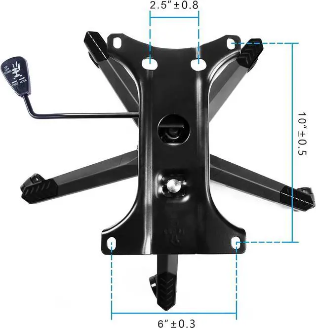 Alt view image 3 of 6 - Frassie 28 inch Nylon Gaming Chair Base Replacement with Bottom Plate Stand Cylinder, 5 Casters (Black)