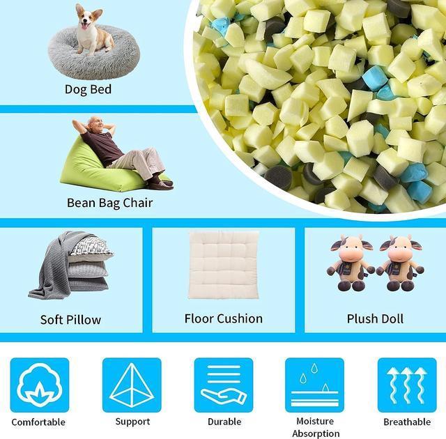 5Lbs Shredded Memory Foam Bean Bag Filler for Sofa Plush Toys
