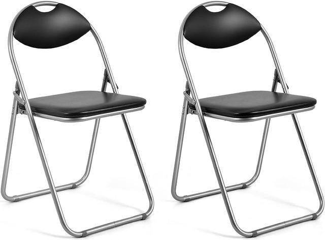 Giantex 2 Pack Folding Chairs Set Waiting Room Chairs with