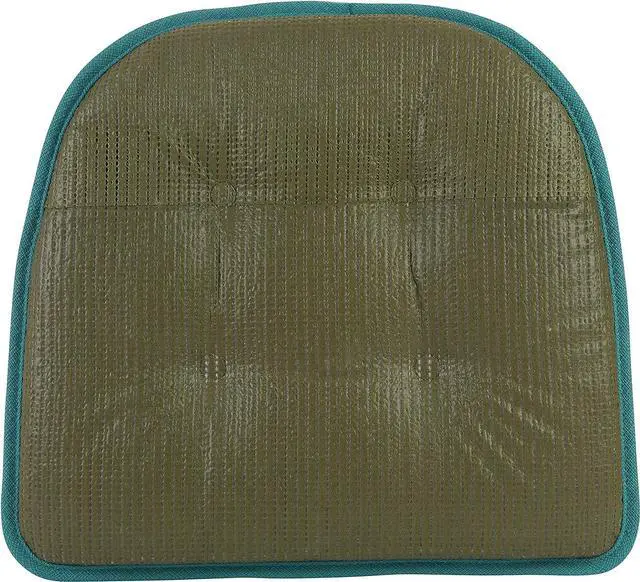 Alt view image 4 of 6 - Klear Vu Omega Non-Slip Universal Chair Cushions for Dining Room, Kitchen and Office Use, U-Shaped Skid-Proof Seat Pad, 15x16 Inches 4 Pack Solid Teal Blue 4 Count