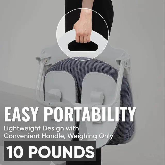 Alt view image 6 of 7 - Made in Korea Dual-Backrests Ergonomic Floor Chair with Back Support - Meditation Chair, Floor Gaming Chair, Reading Chair, Floor Chairs for Adults, Foldable Chair (Grey)