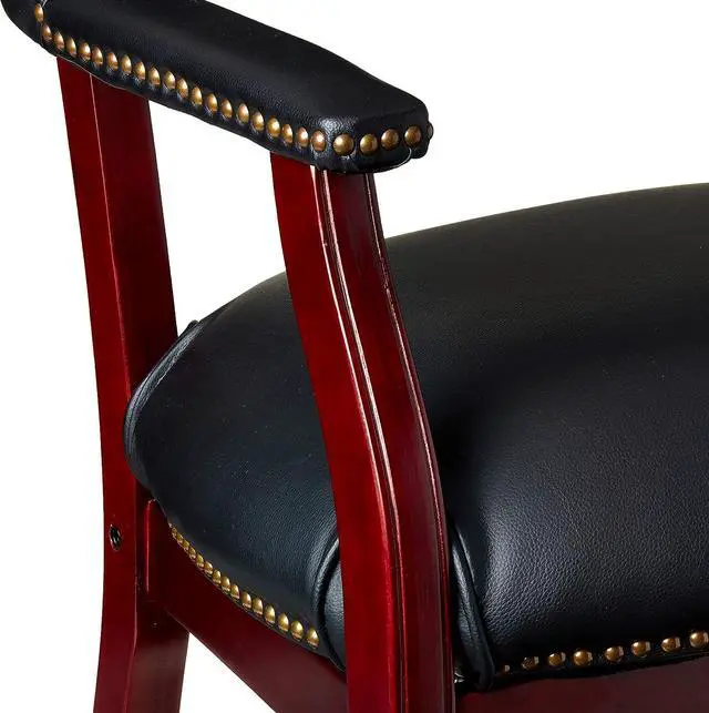 Alt view image 5 of 6 - Boss Captains Chair In Black Vinyl W/ Casters