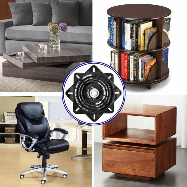 Alt view image 6 of 6 - 10Inch Bar Stool Swivel Plate Heavy Duty, Chair Swivel Base with Solid Ring of Ball Bearings, 600lbs Capacity Replacement Swivel Seat Parts Lazy Susan Hardware for Barstools Recliner Chair Boat