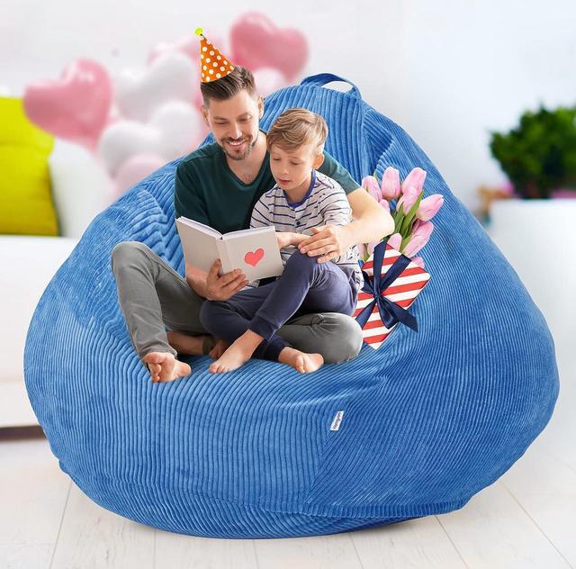 Homguava Bean Bag Chair: Teardrop Bean Bags with Memory Foam Filled,  Compact Beanbag Chairs Soft Sofa with Corduroy Cover (Blue), Welcome to  consult 