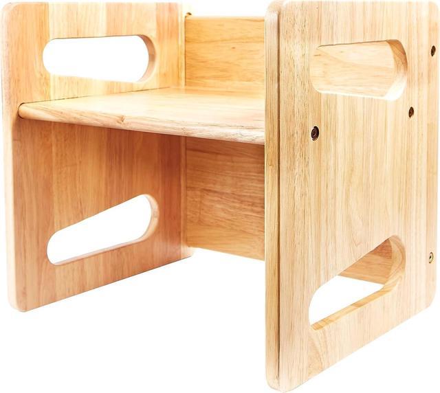 Montessori Wood Cube Chair and Stool for Kids