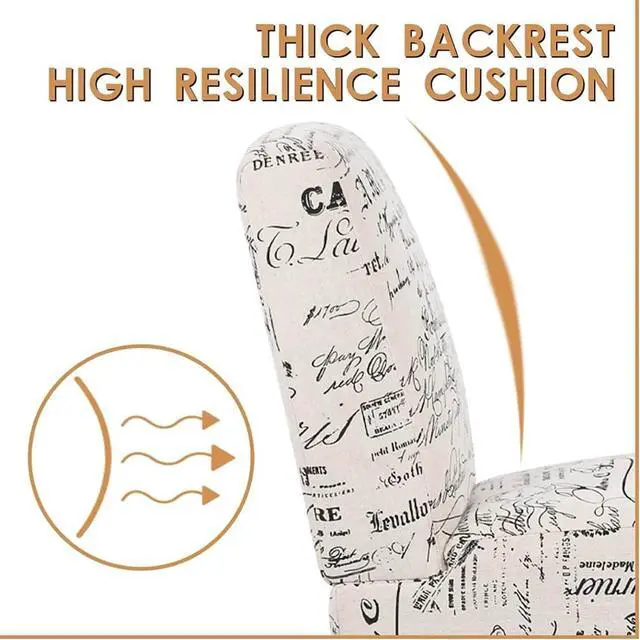 Alt view image 4 of 7 - Armless Accent Chair Set of 2, Modern Living Room Chairs with Thick Cushion & Solid Wood Legs, Fabric Comfy Bedroom Chair Slipper Chair Accent Chairs Corner Side Chair Living Room Furniture, White