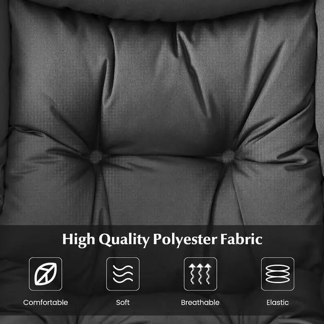Alt view image 4 of 7 - DORTALA Modern Lazy Chair with Ottoman, Single Sofa Chair w/Side Pocket and Armrests, Soft Upholstered Modern Leisure Chairs Set, Suitable for Living Room, Bedroom, Grey, Welcome to consult