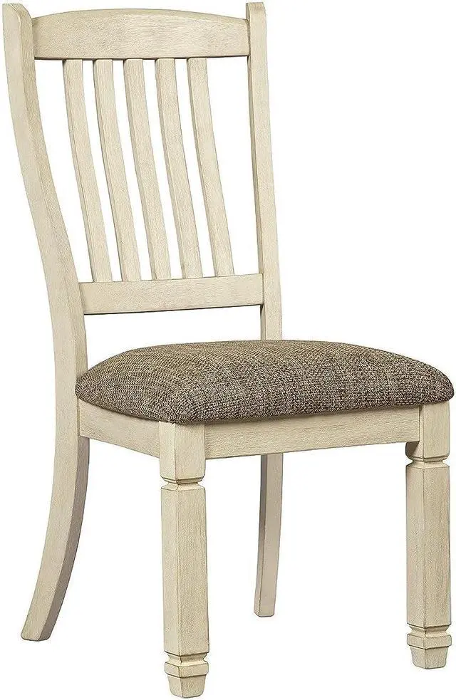 Alt view image 7 of 7 - Signature Design by Ashley Bolanburg Upholstered Dining Room Chair, 2 Count, Antique White, Welcome to consult
