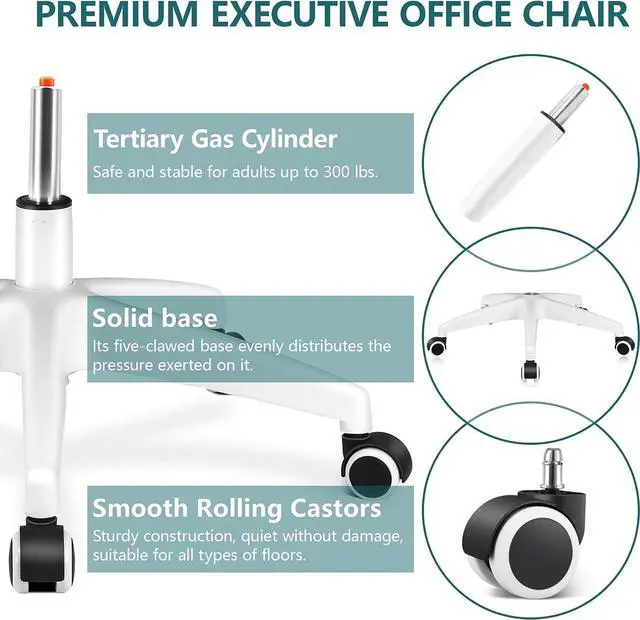 Alt view image 7 of 7 - FelixKing Ergonomic Office Chair, Headrest Desk Chair Office Chair with Adjustable Lumbar Support, Home Office Swivel Task Chair with High Back and Armrest, Adjustable Height Gaming Chair(Light Blue)