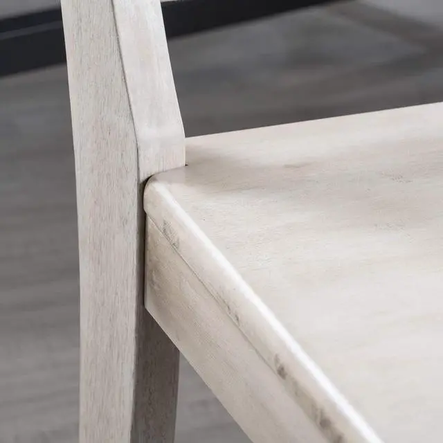 Alt view image 6 of 7 - Christopher Knight Home Roshan Farmhouse Acacia Wood Dining Chairs, Light Grey Wash, 21D x 17.75W x 35.5H Inch