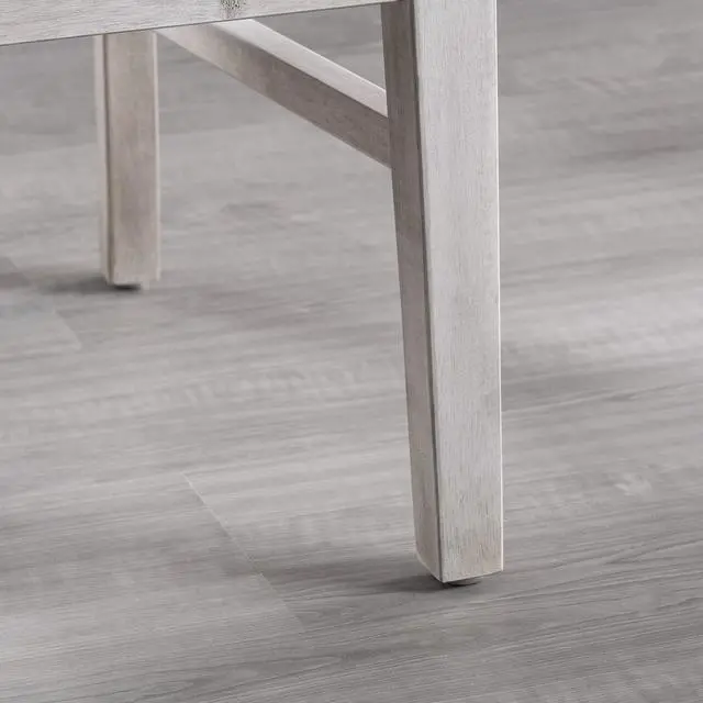 Alt view image 7 of 7 - Christopher Knight Home Roshan Farmhouse Acacia Wood Dining Chairs, Light Grey Wash, 21D x 17.75W x 35.5H Inch