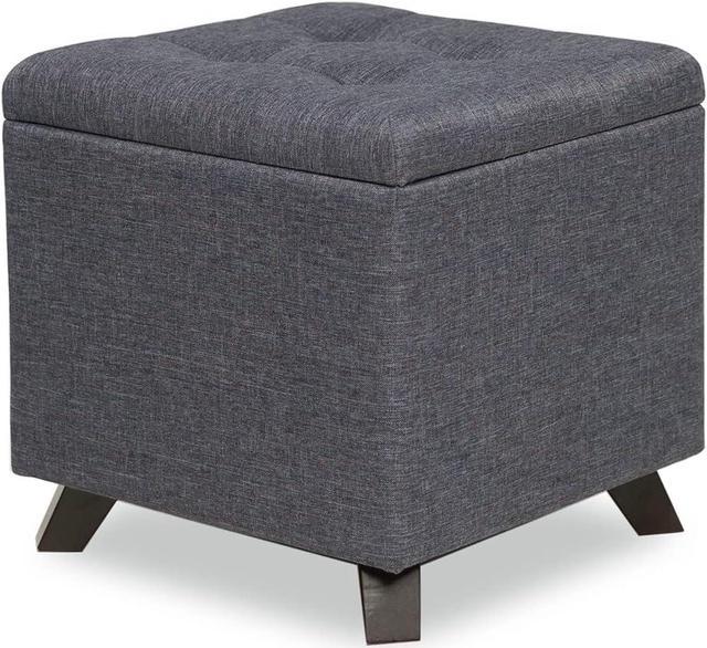 Small Rectangle Foot Stool, Linen Fabric Footrest, Modern Ottoman Stool for  Couch, Desk, Office, Living Room, Gray