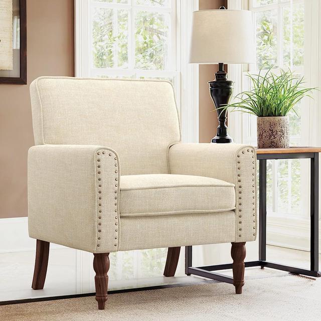 Lue Bona Linen Fabric Accent Chairs